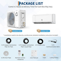 Garvee SEER 21 12000 BTU 230V Mini Split Air Conditioner | Energy-Efficient Inverter AC System with WiFi, Remote Control & Easy Installation Kit for Rooms Up to 750 Sq.Ft