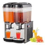 GARVEE 36L (9.6 Gallon) Commercial Juice Dispenser, 2 Tanks, Stainless Steel Beverage Dispenser for Home, Hospitality - Black