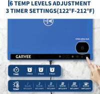 GARVEE 2-Zone Heating Food Mat - 24"X15" Warming Mat for Food Rollable Full-Surface Warmer with 6 Temp Settings & 3H Timer, Anti-Slip Heat-Insulated Pad for Meals (Blue)