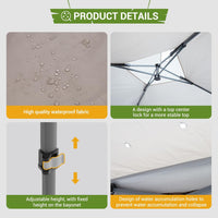 Garvee Pop Up Gazebo Patio Gazebo 11x11 Outdoor Gazebo with Mosquito Netting Outdoor Canopy Shelter with Double Roof Ventiation 121 Square Feet of Shade for Lawn, Garden, Backyard and Deck, Brown