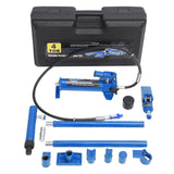 Garvee 4 Ton Hydraulic Jack & Porta Power Kit with 4.6 ft Oil Hose for Automotive, Garage, Farm, Heavy Equipment, Mechanics - Durable, Portable, Heavy Duty - Blue