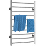 Garvee Towel Warmer Rack 4 Bars Aluminum Heated Towel Dryer Wall-Mounted Silver 20.90in