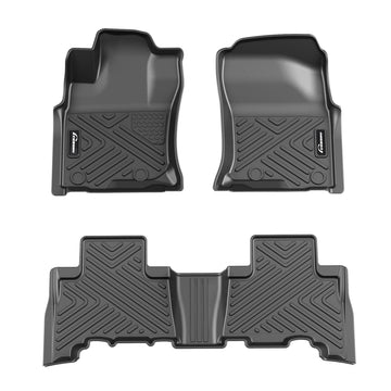 Garvee Floor Mats, TPE All Weather, Custom Fit for Toyota 4 Runner 2013-2024 & Lexus GX460 2014-2023, Front & 2nd Row, Black