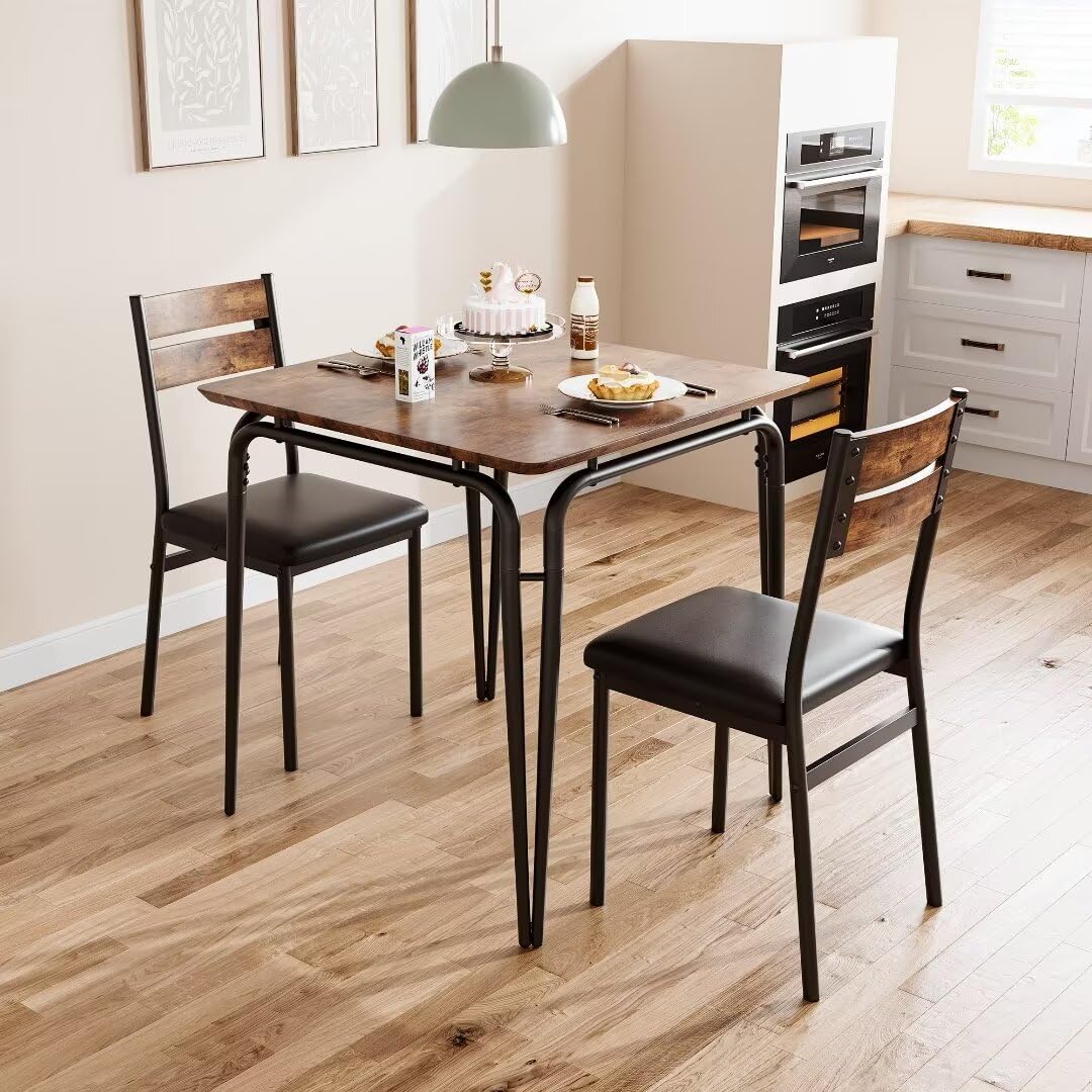 Modern Mini Table Double GARVEE Dining Table for 2 - Perfect for Small Spaces