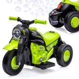 Garvee Ride - P Series: 6V Battery-Powered Electric Motorcycle with 1.9 Mph Speed, Led Headlights, Music, Pedal, Forward/Reverse, 3 Wheels | Motorbike Toy Gift for Toddlers 3 and Up - Green - Green