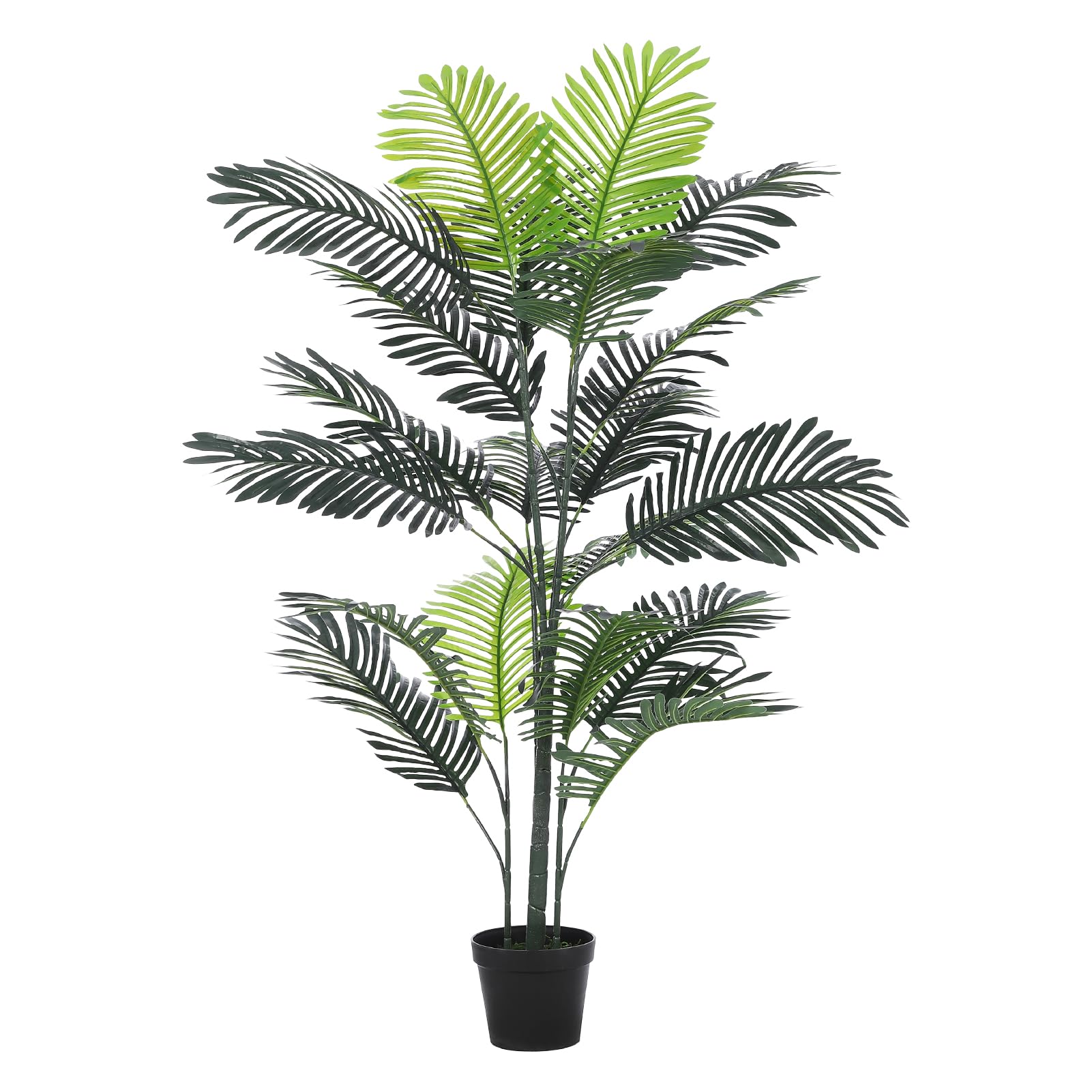 Garvee Artificial Palm Tree 5ft Tall, Indoor Fake Tropical Paradise Palm Tree in Pot, Faux Areca Palm Tree, Faux Floor Plant in Pot for Home Office Living Room Bedroom Farmhouse Modern Decor