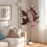 Garvee 5.1ft Fiddle Leaf Fig Artificial Tree with Planter Pot Indoor Outdoor Decor Faux Rubber Tree Lifelike Green