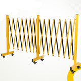 Garvee Metal Expandable Barricade, 16 Ft Folding Security Gate, High Strength Steel Expandable Barricade Gate Outdoor, Industrial Expandable Barricade Gate with Casters, Yellow&Black - Yellow and Black