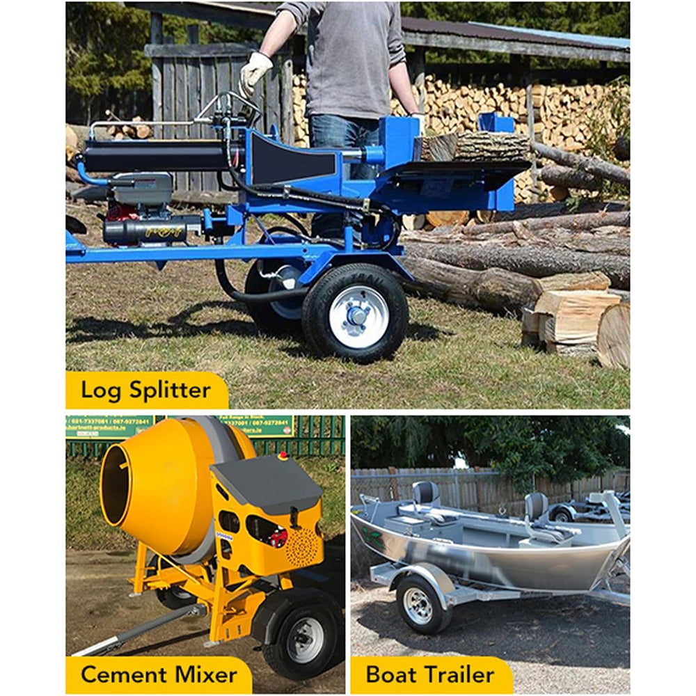 Garvee 4 PCS Trailer Tires 5.3-12 530-12 6PR Load Range C 12'' Rim Agricultural Terrain Towing Black