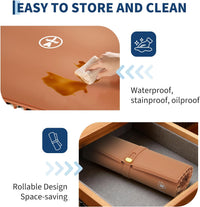 GARVEE 2-Zone Heating Food Mat - 24"X15" Warming Mat for Food Rollable Full-Surface Warmer with 6 Temp Settings & 3H Timer, Anti-Slip Heat-Insulated Pad for Meals (Orange)