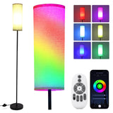 Garvee Floor Lamp for Living Room, Works with Alexa & Google Home, Color Changing for Modern Standing WiFi Lamp with Remote, Minimalist Pole Lamp Tall Lamps for Bedroom, Office, Kids Room, Reading