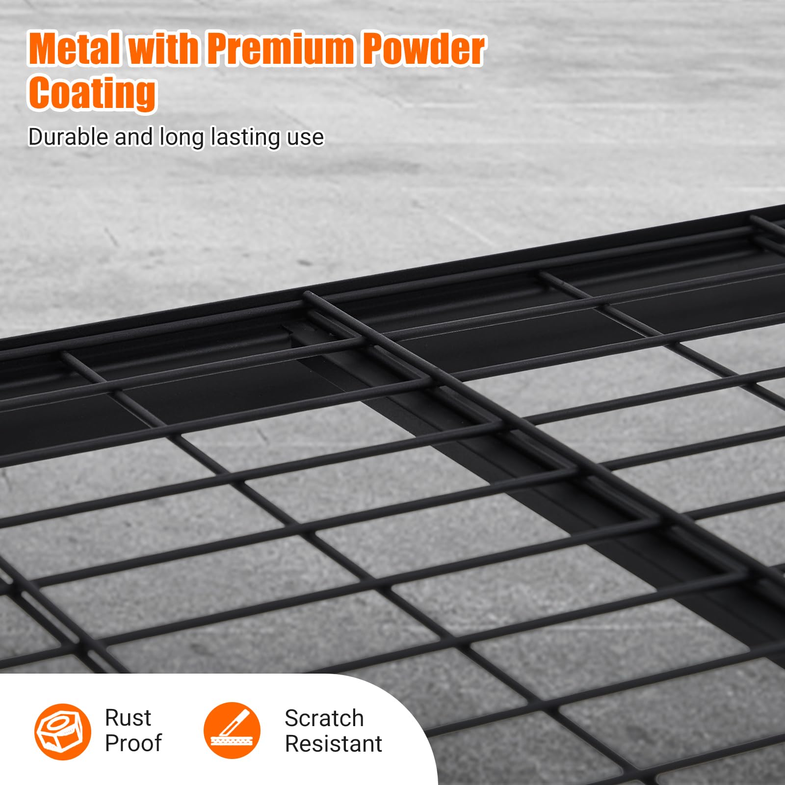 GARVEE powder-coated metal shelf surface rust proof and scratch resistant detail