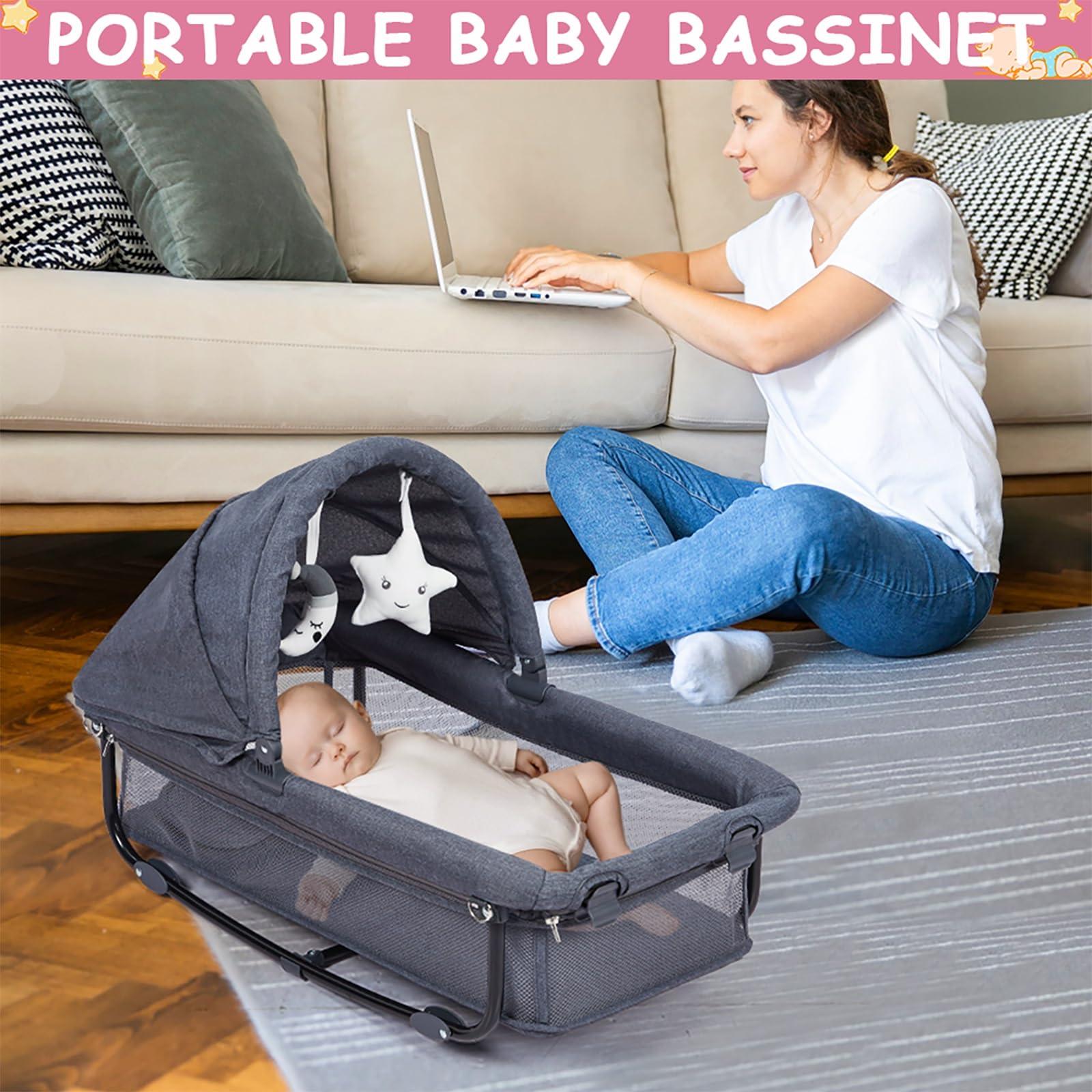GARVEE 5-in-1 Baby Bedside Sleeper - Ultimate Nursery Center