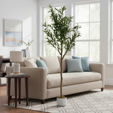 Garvee Olive Trees Artificial 5 ft Faux Olive Tree with White Planter for Home Office Décor Green