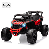 Garvee Ride - P Series: 12V Can-Am Ride-On UTV: Remote Control, Large Seat, Music, LED Lights, Spring Suspension, for Boys & Girls - Red - Red