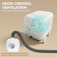 Garvee Automatic Cat Litter Box, 68L Self Cleaning Litter Box with APP Control, Dual Safety Protection and Odor Removal for Multiple Cats, White