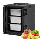 Garvee Food Warmer,Portable Food Warmer 82Qt Hot Box for Catering, Lldpe Food Box Carrier Double Catering for 3/6 "or 6/2.5" Plates for Family Gathering, Canteen, Restaurant - black - black