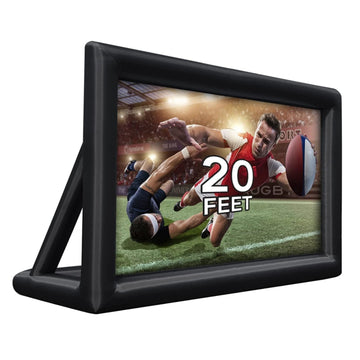 Garvee 20FT Inflatable Projector Screen Portable Blow Up Outside Projector Screen Front & Rear Projection