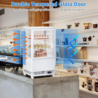 2.1 Cu.FT Commercial Display Fridge, LED, Double-Layered Glass