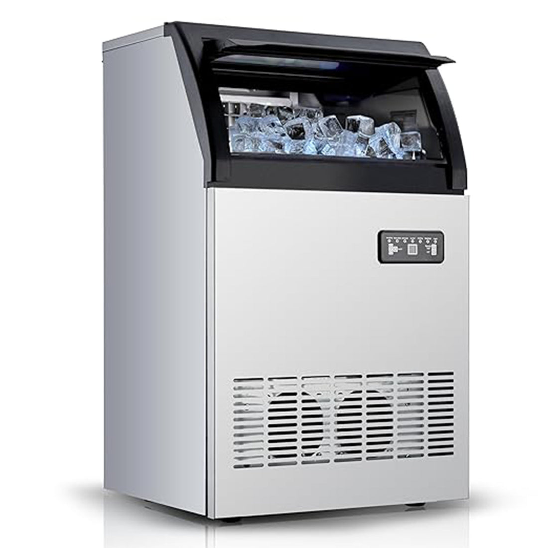 GARVEE commercial ice maker 120lbs daily self-cleaning stainless steel design