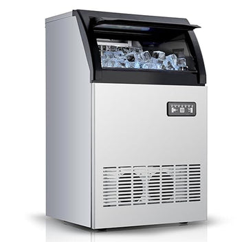 GARVEE commercial ice maker 120lbs daily self-cleaning stainless steel design
