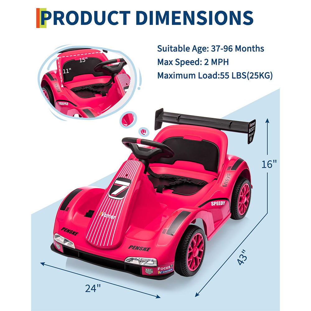 Garvee Kids Go Kart Ride On Drift Kart Dual Motors Battery Powered Outdoor Racing Toy Boys Girls 2 Mph