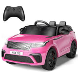 Garvee Ride - P Series: 3-8, 12V Licensed Land Rover Ride Electric Car for Kids with Parent Remote Control, MP3 Player, Rocking, Pull Rod - Pink - Pink