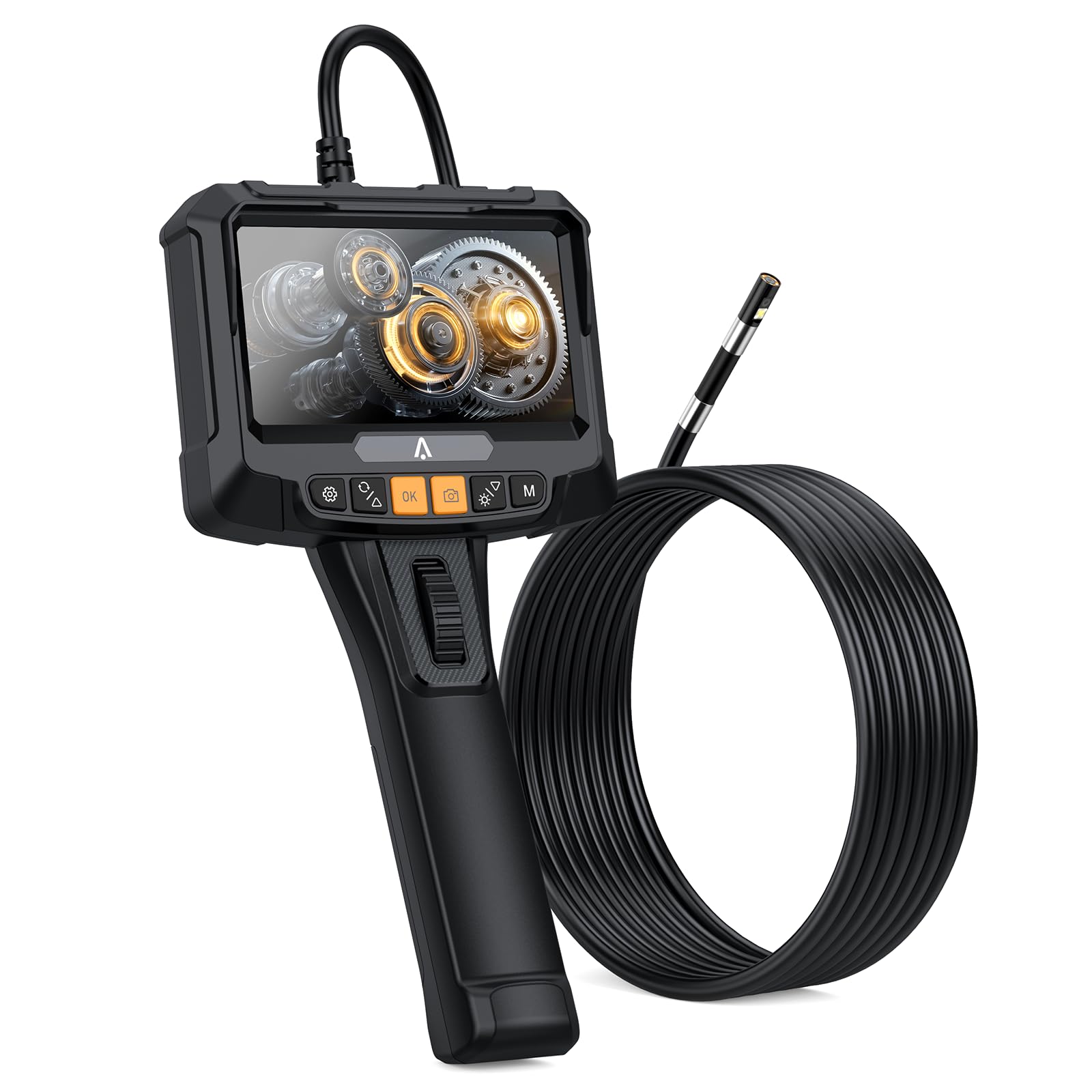 5 Inch IPS Pipe Endoscope, 1080P HD, 6.6ft Flexible, Waterproof - GARVEE
