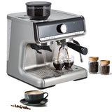 Garvee 1450W 120V 20 Bar Espresso Machine with Steam Wand, Fast Heat,Barista Latte Machine With Removable Water Tank for Cappuccinos or Macchiatos - Silver - Silver