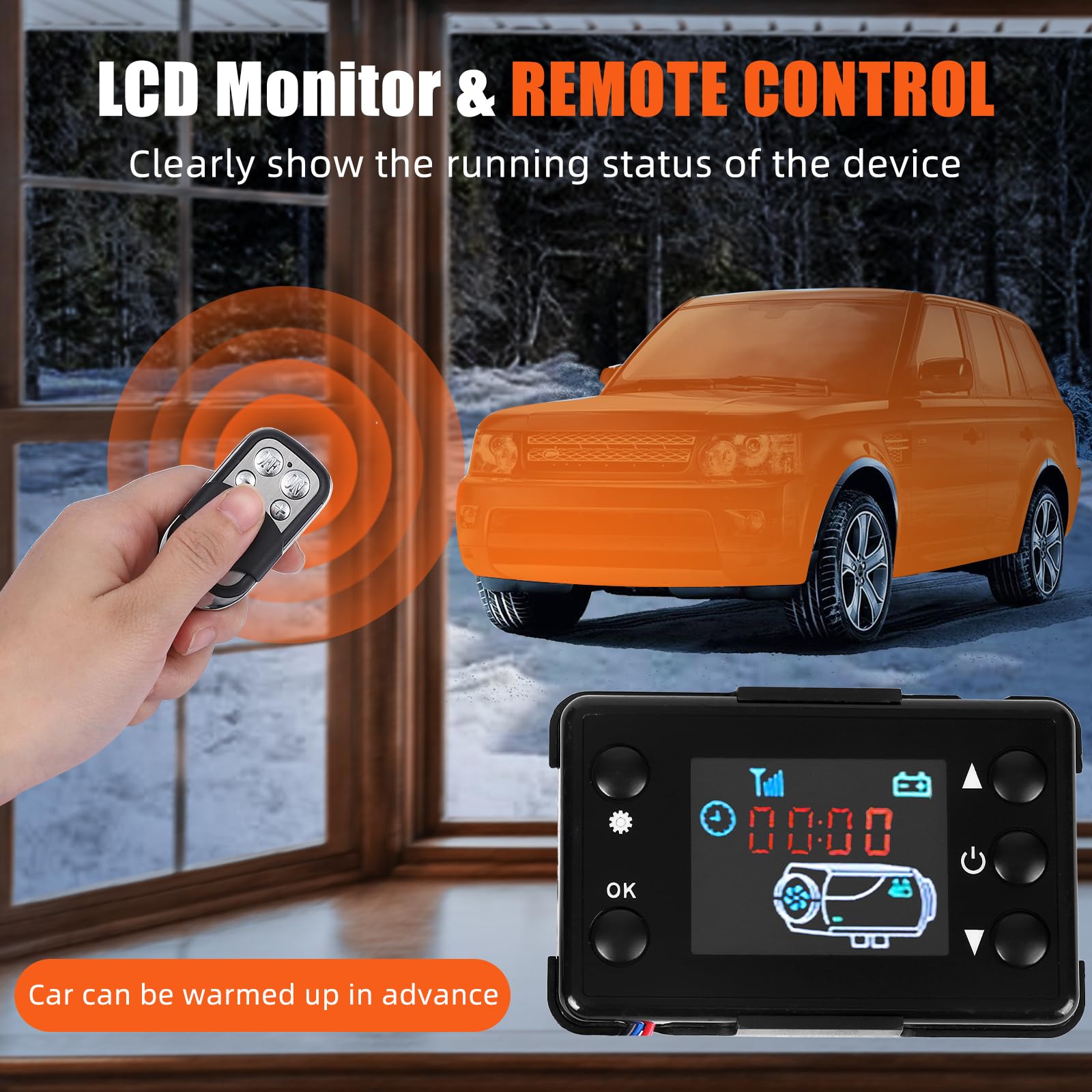 12V 8KW/5KW Diesel Air Heater with Remote, LCD for RV/Truck