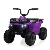 Garvee Ride - P Series: 12V Kids Ride On Electric Quad ATV, Ride Car Toy with Bluetooth Audio,High/Low Speed, LED Headlights, Battery Indicator & Radio Orange - Purple - Purple