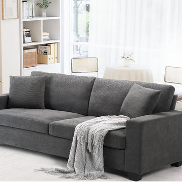 Garvee Couch for Living Room 83-inch Comfy Sofa Couch 3 Seater Couch Modern Sofa with Deep Seat for Bedroom Apartment Home Office (Corduroy)