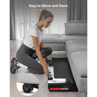 Garvee 2.5 HP Walking Pad, 0.6-3.8 MPH, 256 LBS Plug & Play, Under Desk Electric Treadmill for Home Office, Space Saving Treadmill, No Assembly Needed Portable Treadmill for Office Home Exercise