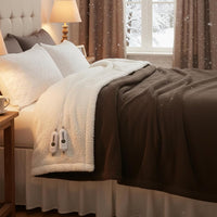 Garvee King Size Electric Blanket, Heated Blanket Dual Control Soft Double Sherpa Cozy with 4 Heating Levels & 10H Auto Off, Over-Heat Protection, Machine Washable, ETL Certification, Brown 90"x100"