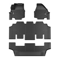 Garvee Floor Mats for 2017-2025 Chrysler Pacifica TPE All Weather Custom Fit Floor Liners Fit 7 and 8 Passenger Model