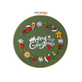 Garvee Embroidery Starter Kit Christmas Pattern with Embroidery Hoops Threads Needles DIY Embroidery Practice kit for Beginners Adults Craft Lover CX0844 - Cx0844