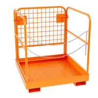 Garvee Forklift Safety Cage,36x36 Inches Forklift Cage,Forklift Work Platform up to Load 1200LBS,Forklift Man Basket with Chian and Safety Lock,Accommodates 1-3 People