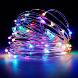 Garvee 33ft 100 LED Outdoor String Lights, USB Charging Fairy Lights, Water-Resistant Led Twinkle Lights for Bedroom, Dorm, Backyard, Wedding, Tree, Mason Jar, Wall, Christmas Colorful - Colorful 100leds