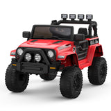 Garvee Ride - P Series: 12V Kids Ride On Truck Car w/Parent Remote Control, Spring Suspension, Led Lights,3 Speed Adjustable, Kids Gift for Boys and Girls - Red - Red