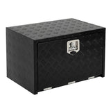 Garvee 18"X18" Heavy Duty Aluminum Underbody Tool Box, Waterproof Truck Storage Organizer for Pickup Truck Bed and RV Trailer, Black - Black