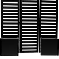 Garvee 52x70x28 Privacy Screen Metal Garden Fence Panel with Planter Box, 3-Panel Freestanding Divider, Self-Draining Raised Beds, Durable Metal, Outdoor Patio Deck Yard