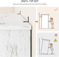 Garvee 3 Tier Bookcase, Farmhouse Book Shelf with Storage Open Display Bookshelves, 43.3" Low Book Case Wooden 3 Shelf Bookcase Home Decor Furniture for Home Office, Living Room, Bed Room - White