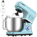 Garvee Stand Mixer, 7.5QT Capacity 10 speed Settings Electric Kitchen Mixer For Baking 660 W Food Mixer With Dough Hook, Beater And Splash Guard Blue - Blue