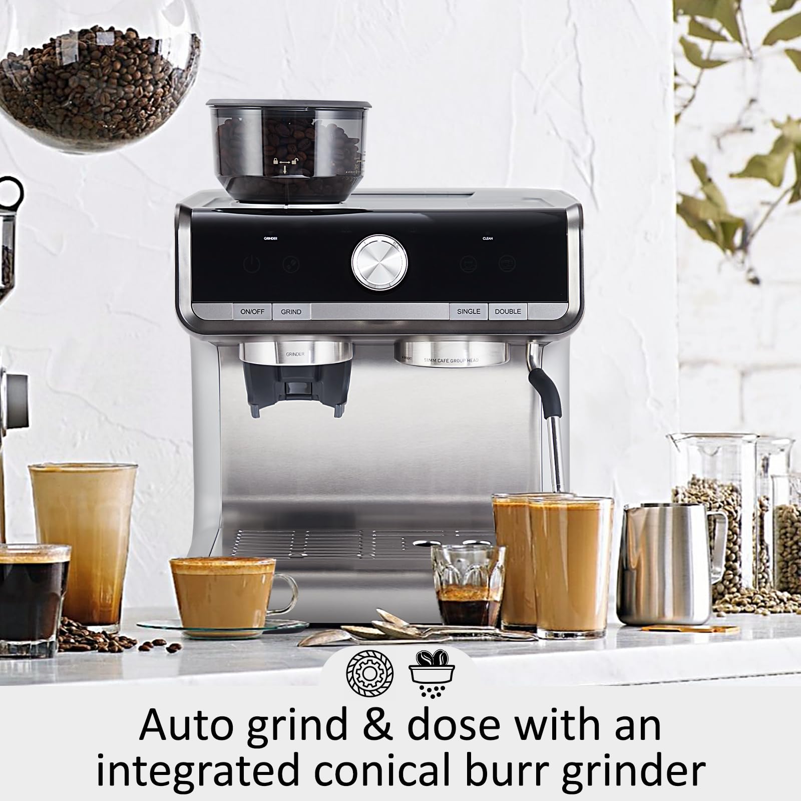Iced Coffee Maker Professional Espresso Maker With Milk Frother