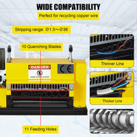 Automatic Wire Stripping Machine 0.06-1.5 Inch, 370W, 65ft/min - GARVEE