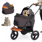 Garvee Multifunction Pet Travel System, Grey Orange, 3-in-1, Easy Fold