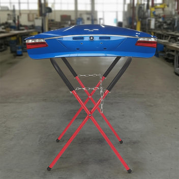 Garvee Portable Workbench Folding Work Stand Heavy-Duty Automotive Fender Bumper Stand Adjustable 3.3ft x 2.6ft Powder-Coated Black