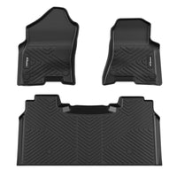Garvee 3D Floor Mats for 2019-2024 Dodge Ram 1500 New Body Crew Cab, Black TPE All Weather Floor Liners, Front and Rear