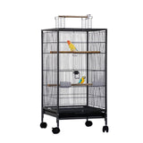 Garvee Small Bird Cage with Wheels, Parakeet Cage, Bird Carrier for Parakeets, Canaries, Lovebirds, Small Quaker, Cockatiels, Budgie, Green Cheek, 40in, Green