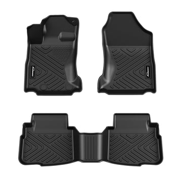 Garvee Floor Mats Compatible with Subaru Outback Legacy 2020-2025, Black TPE All-Weather Floor Liners, 1st & 2nd Row, Custom Fit